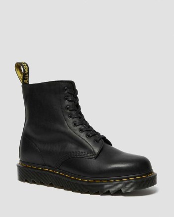 Dr Martens 1460 Pascal Ziggy Leather Šnurovacie Čižmy Panske Čierne | 0358-DOMYB
